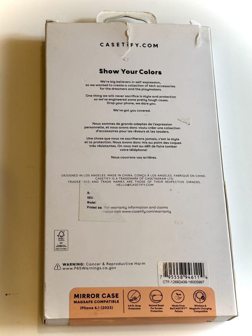 CASETiFY ミラーケース 銀ケースティファイiphone 15 新品未使用
