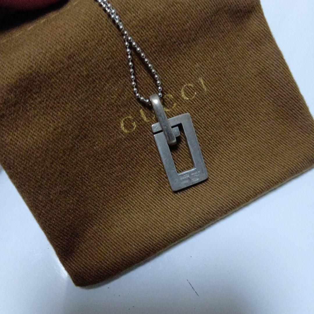 GUCCI ロゴプレート シルバー925イタリア製グッチ刻印有り