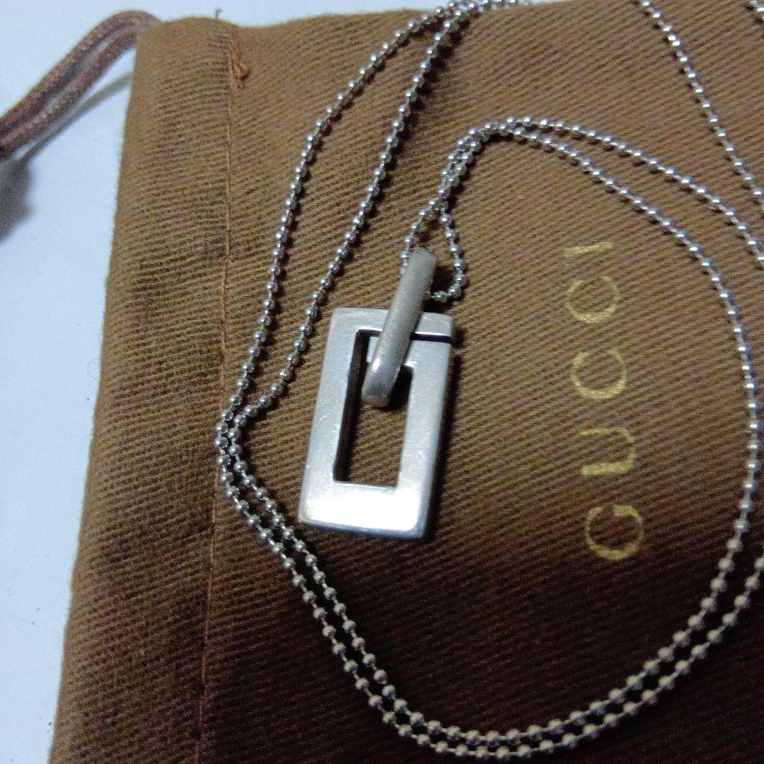 GUCCI ロゴプレート シルバー925イタリア製グッチ刻印有り
