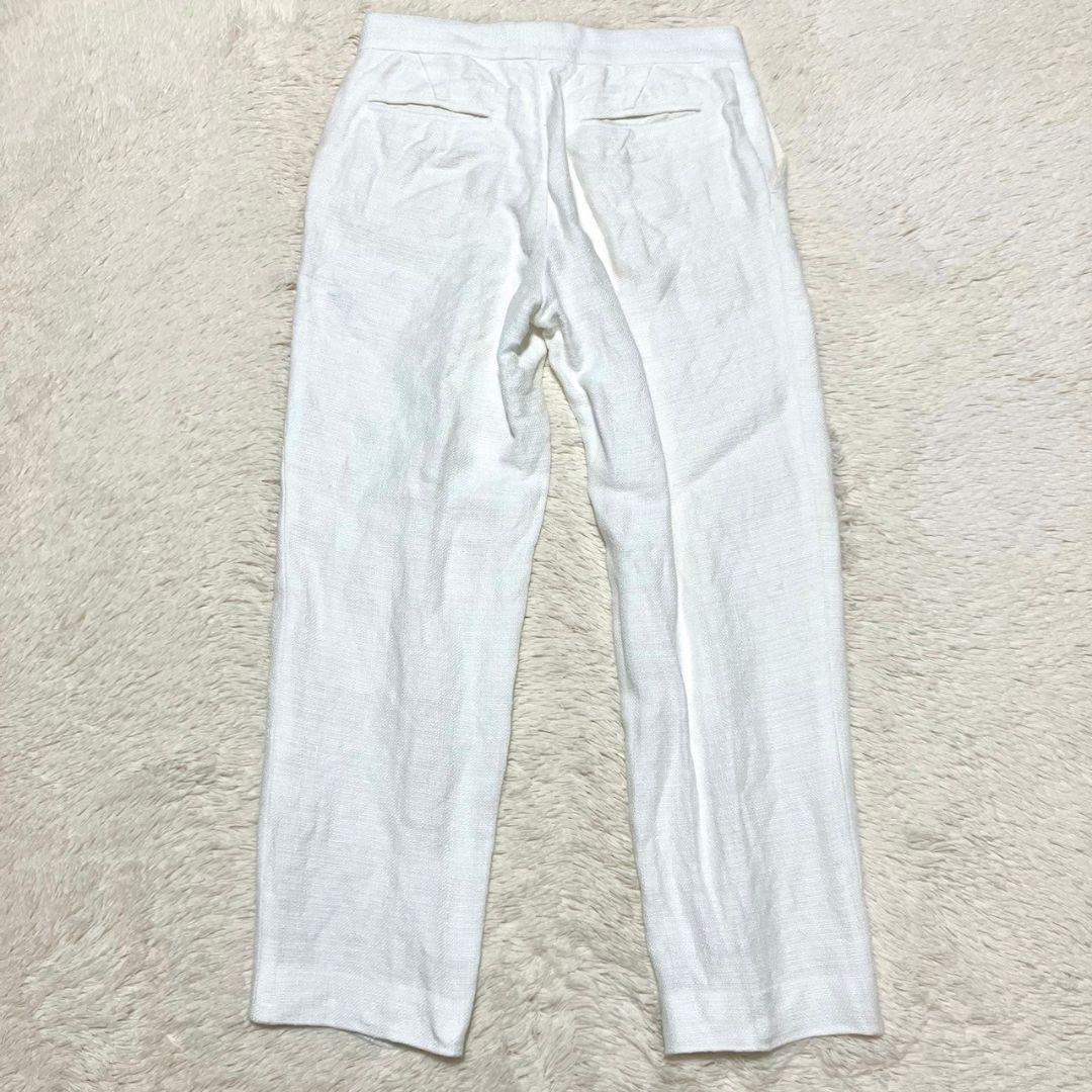 ☆美品☆Drawer ドゥロワー リネン混 テーパードパンツ 裏地