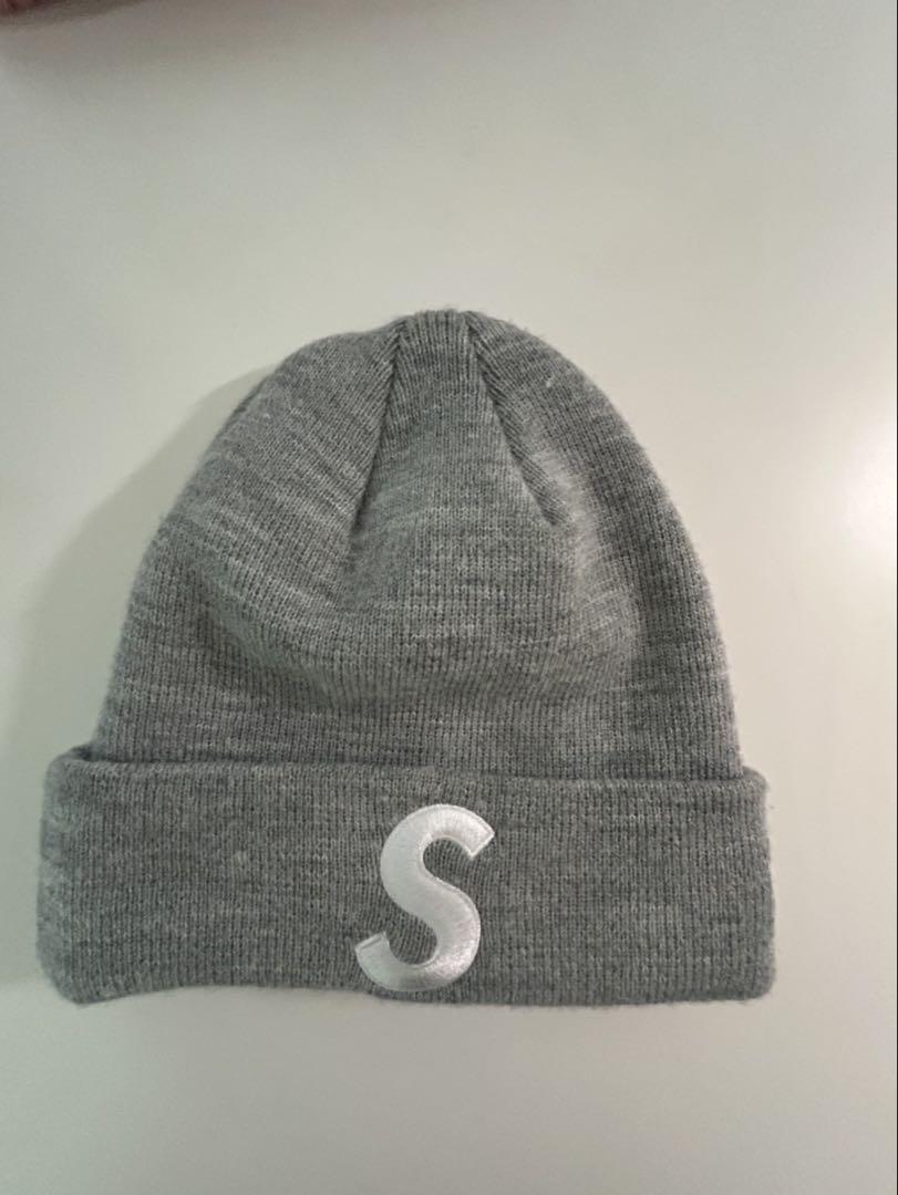 Sporty&Rich カシミア100%ニット帽 グレー ロゴ ビーニー Supreme グレー ニット帽 Sロゴ - メルカリ