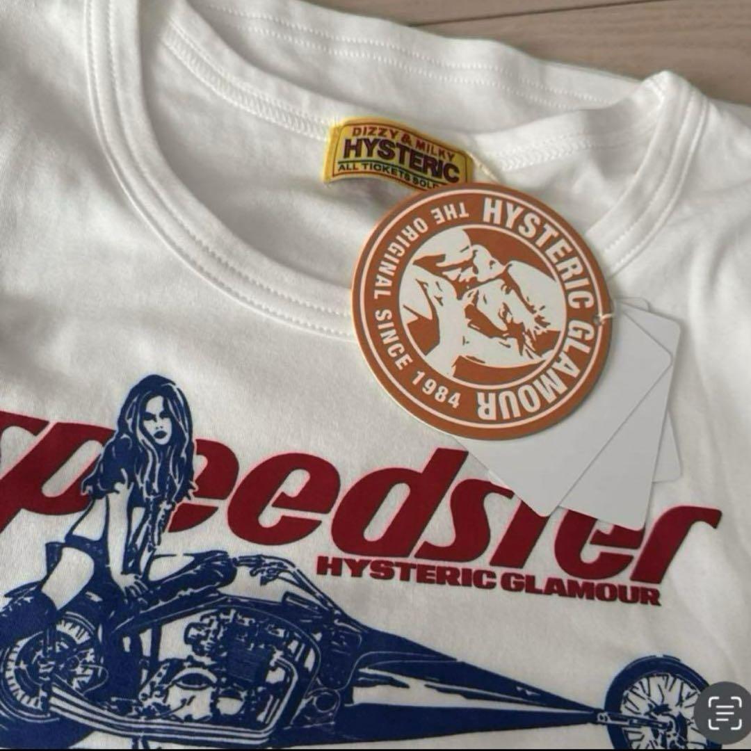 HYSTERIC GLAMOUR SPEEDSTER チビTシャツ ホワイト ヒステリックグラマー SPEEDSTER チビTシャツ ホワイト 大人気