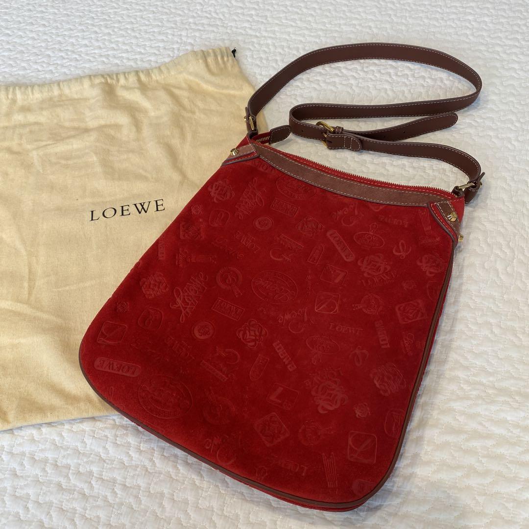RITAO CHAN　　LOEWE 60周年 レッドスエード バッグ