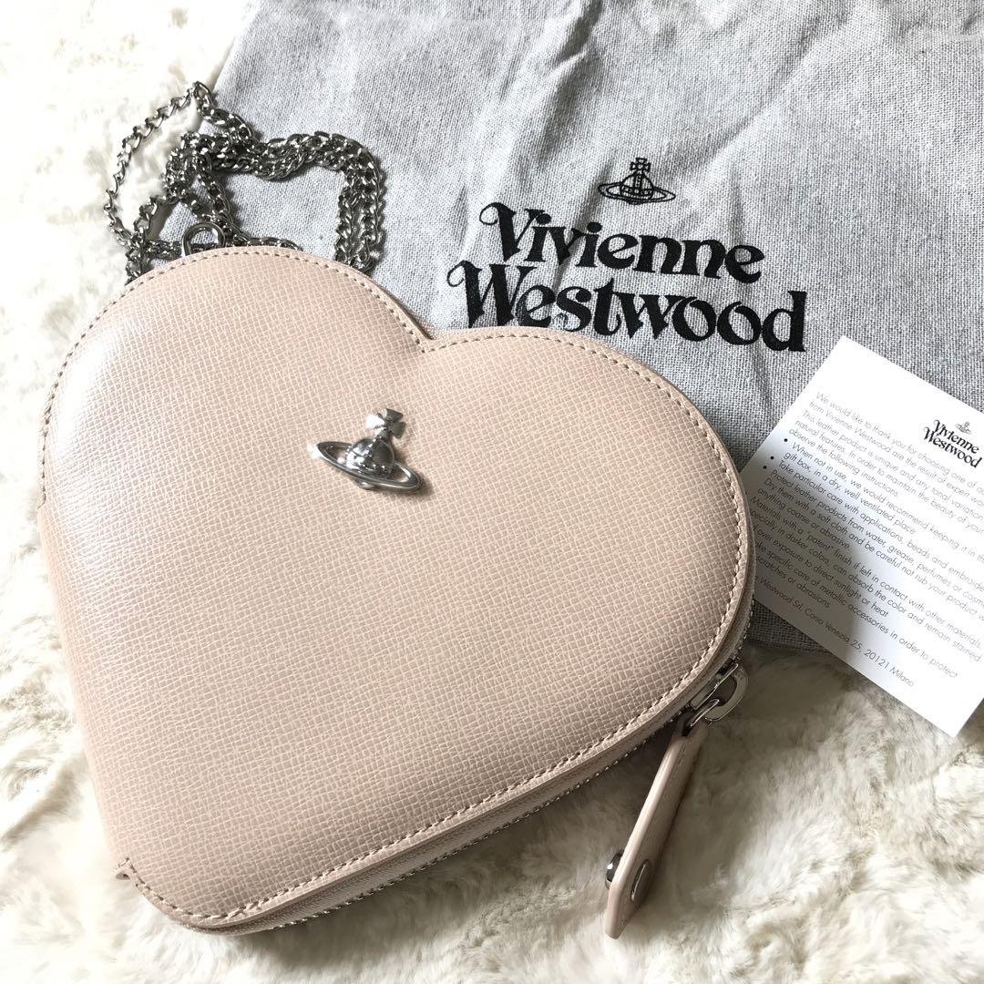 新品VivienneWestwood ハート型チェーンショルダーバッグ ベージュ