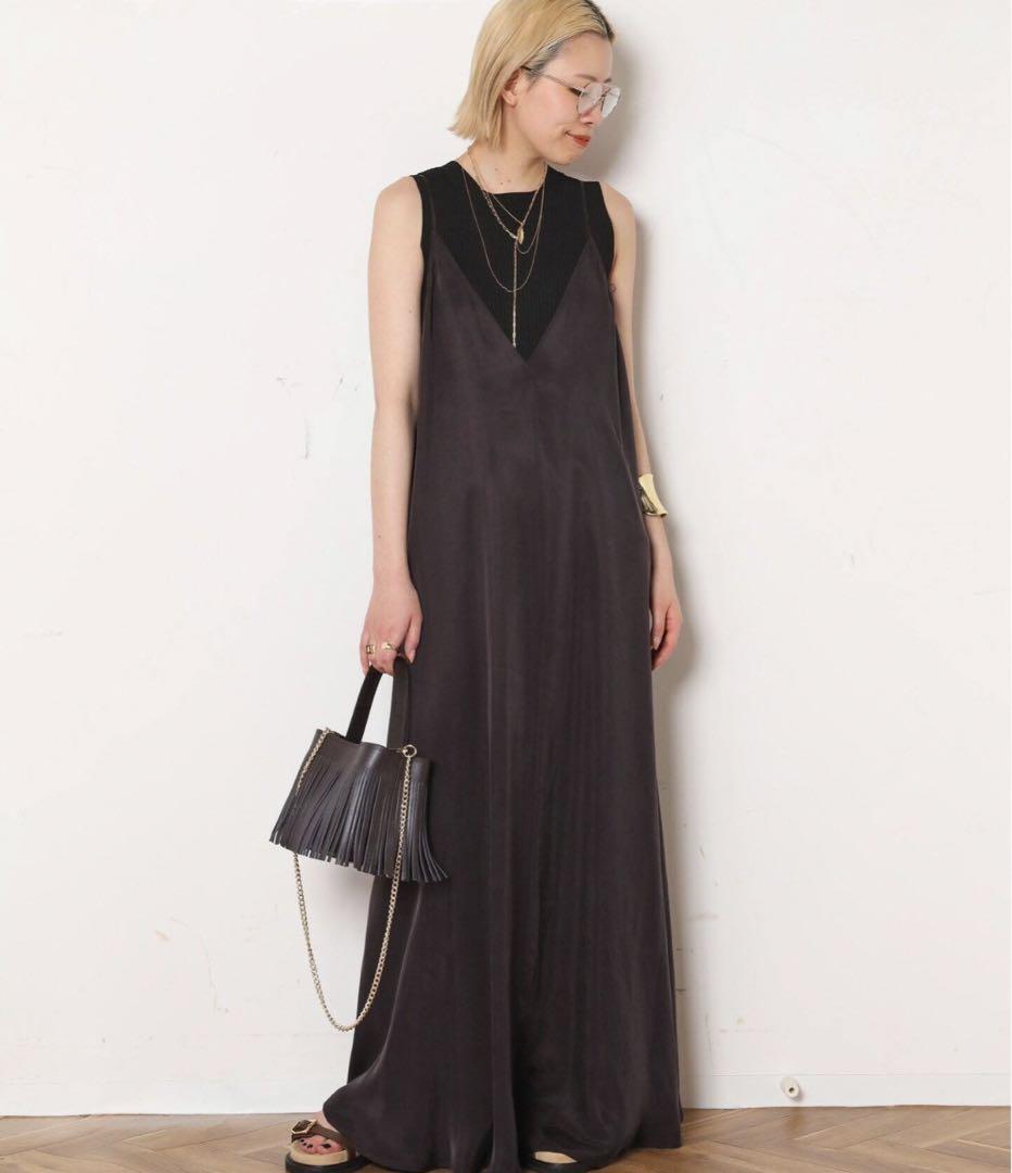 新品！AP STUDIO フレアワンピース　ブラウン