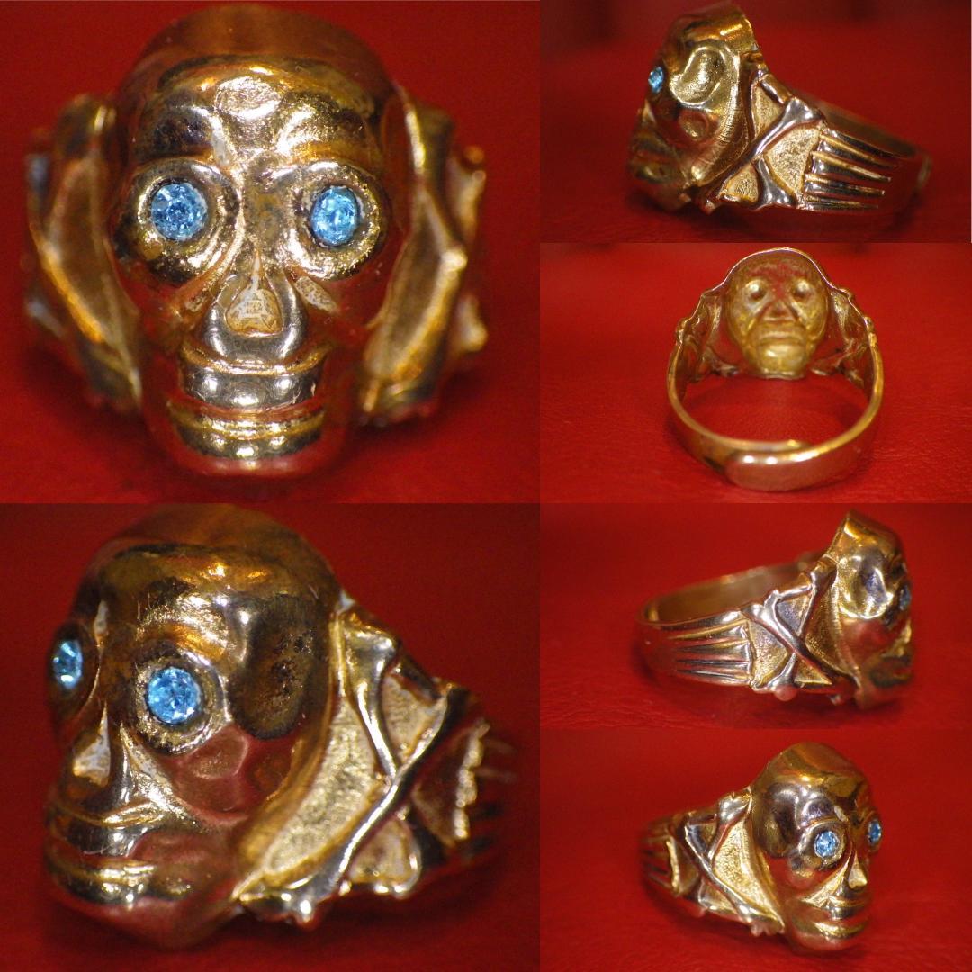 最新入荷 50'S☆スカル☆リング☆指輪☆フリーサイズ☆ビンテージ☆骨 アクセサリー