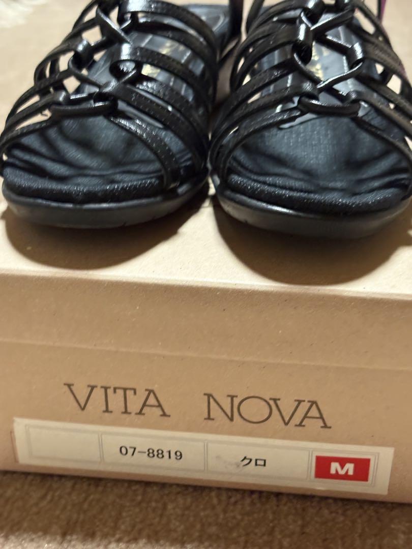 VITA NOVA 黒 サンダル 07-8819 M no