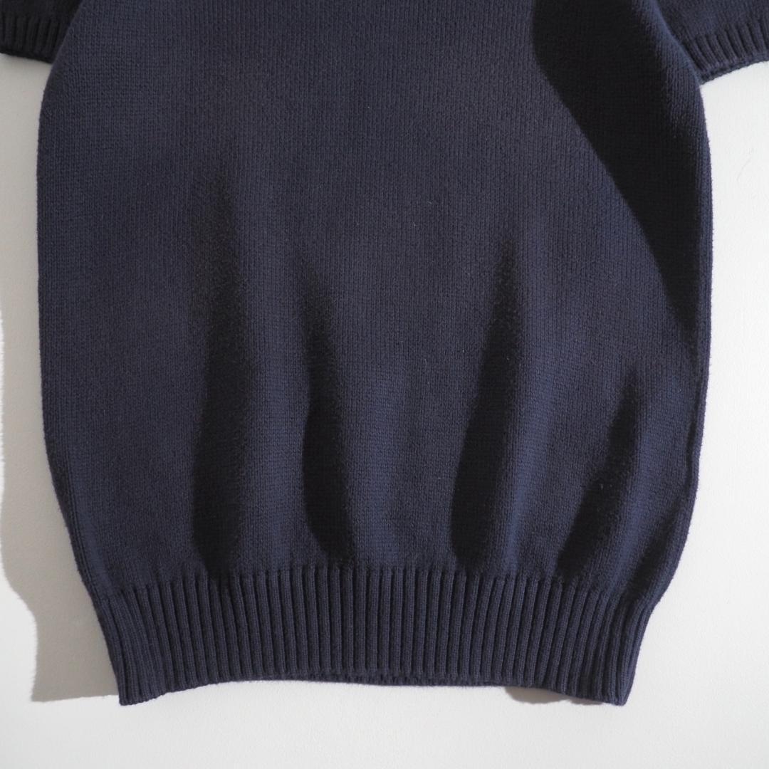 ラルフローレン　正規品　サマーニット　半袖　ネイビー　赤ポニー　美品 ラルフローレン 正規品 サマーニット 半袖 ネイビー 赤ポニー 美