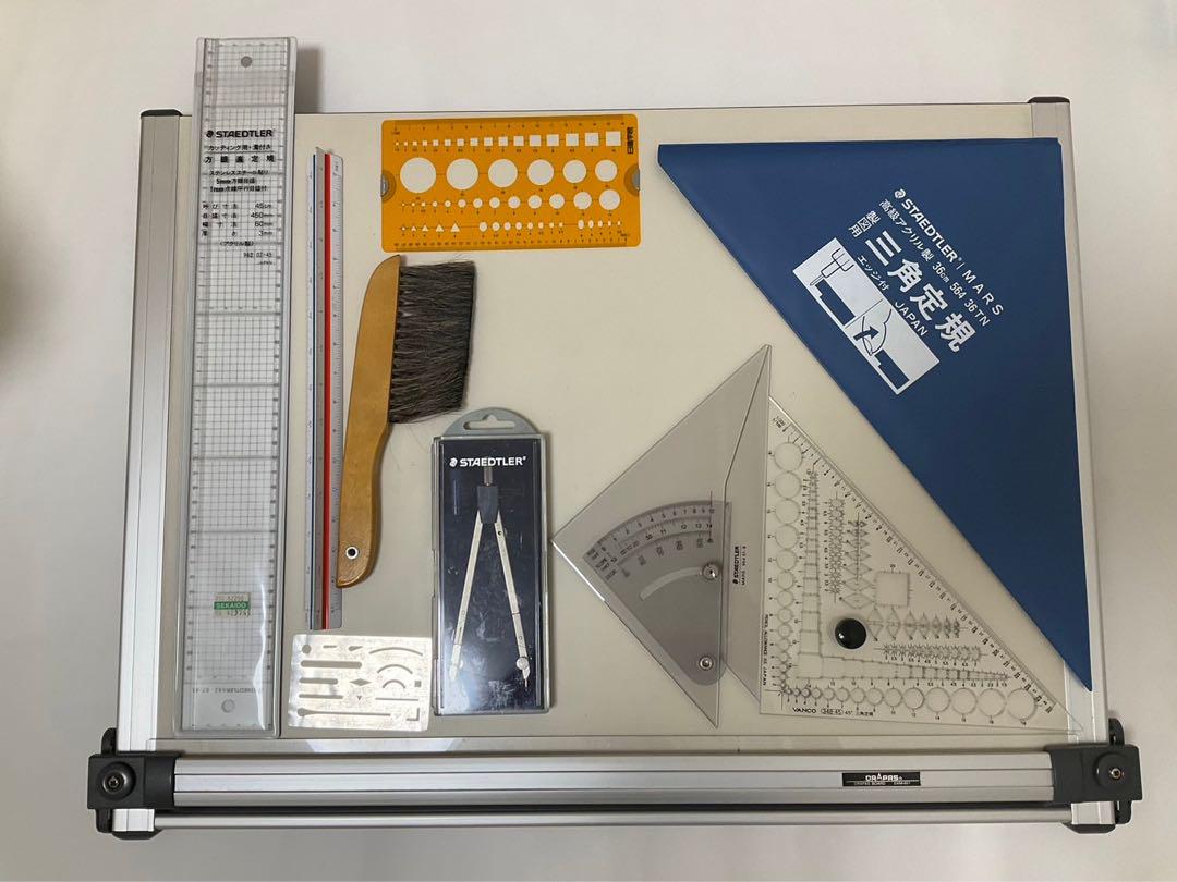 建築士 製図板 A2 製図セット DXM-601 バック・文房具含む-