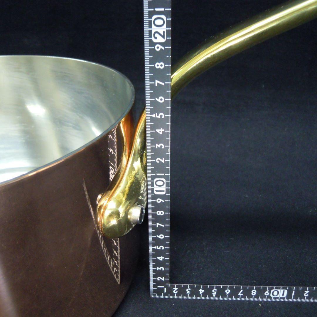 銅鍋 厚3mm 径30cm 重量7.2kg 深型鉄柄 極厚 和田助製作所 未