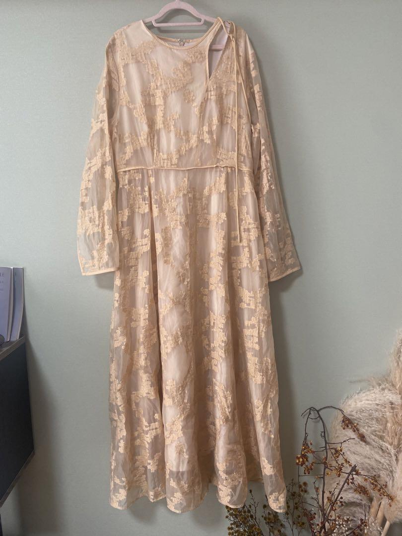 CLANE BULGED FLOWER JACQUARD ONEPIECE レディース