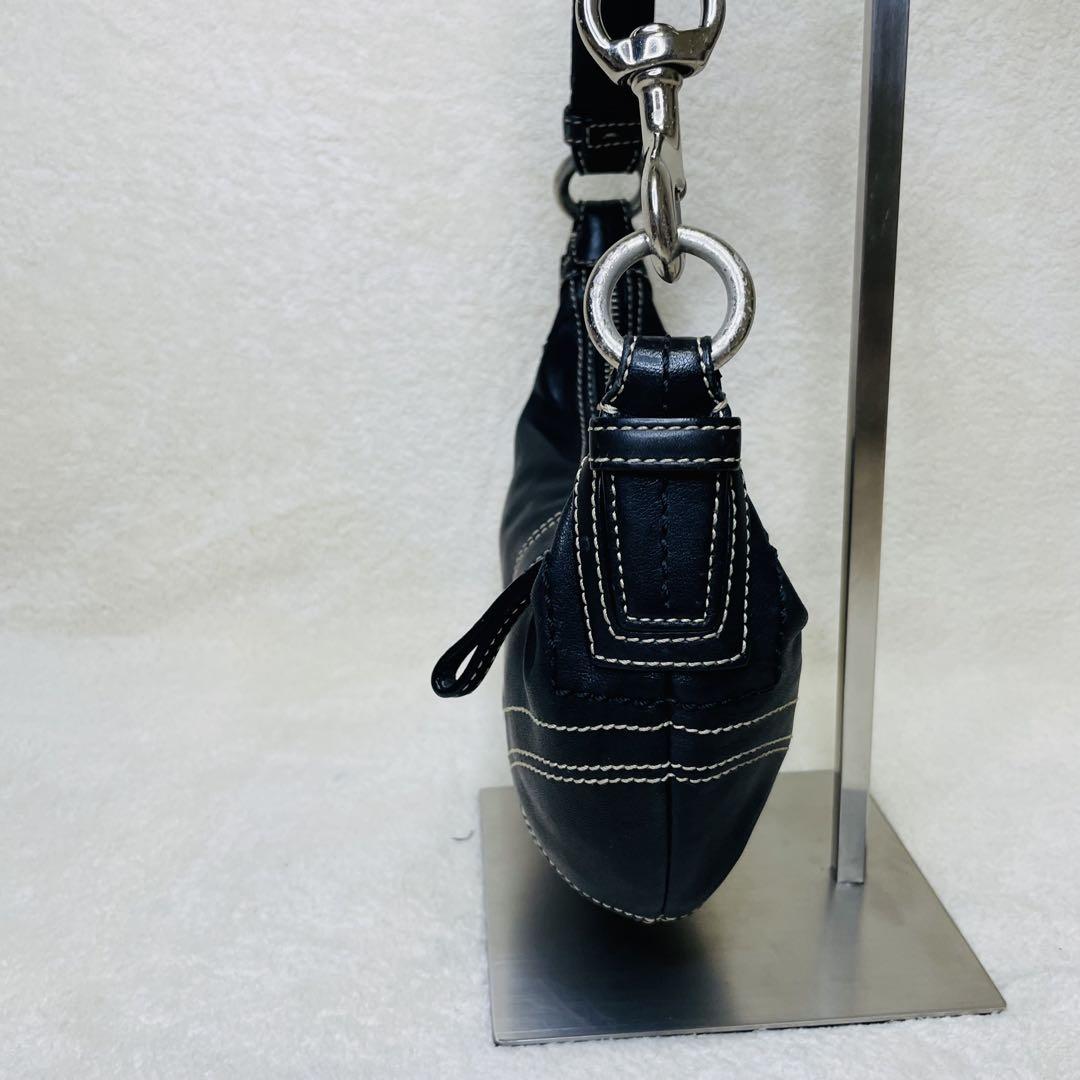 COACH コーチ ワンショルダーバッグ ホーボー オールレザー 黒