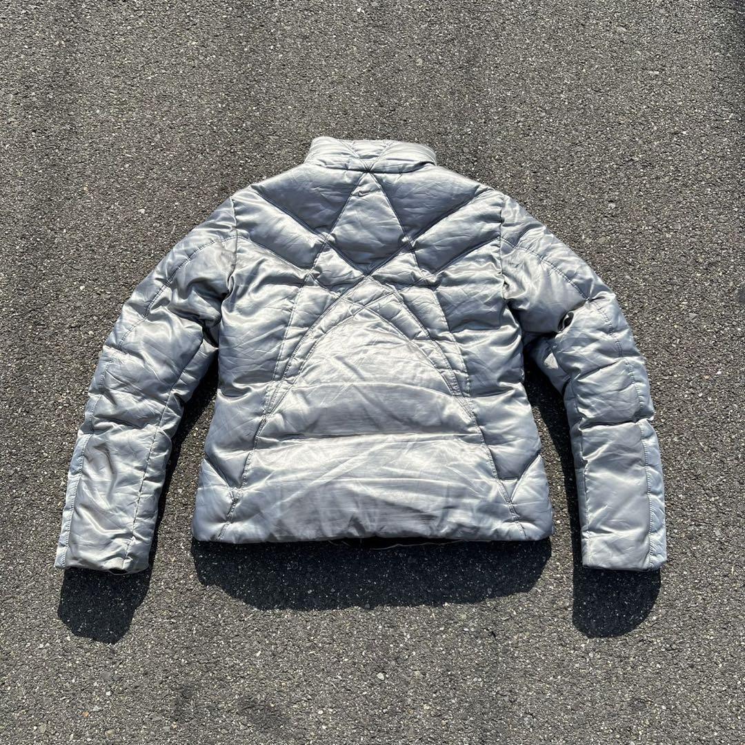 90s NIKE 短丈ダウン　シルバー　テック系　y2k usa キルティング