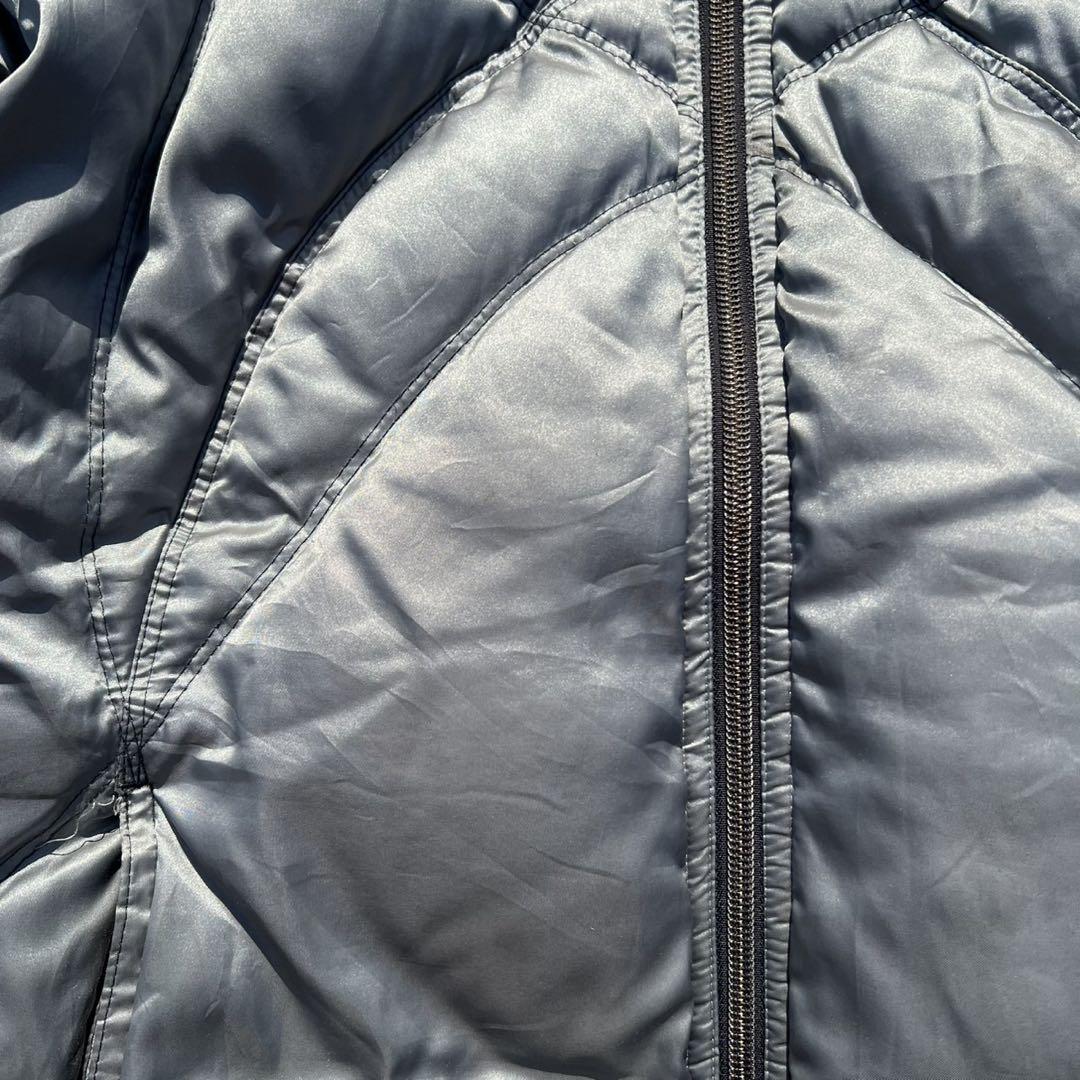 90s NIKE 短丈ダウン　シルバー　テック系　y2k usa キルティング