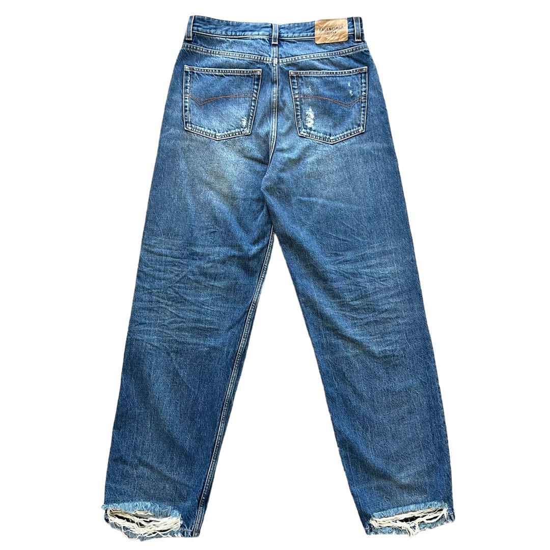 パンツ BALENCIAGA 23AW distressed baggy jeans