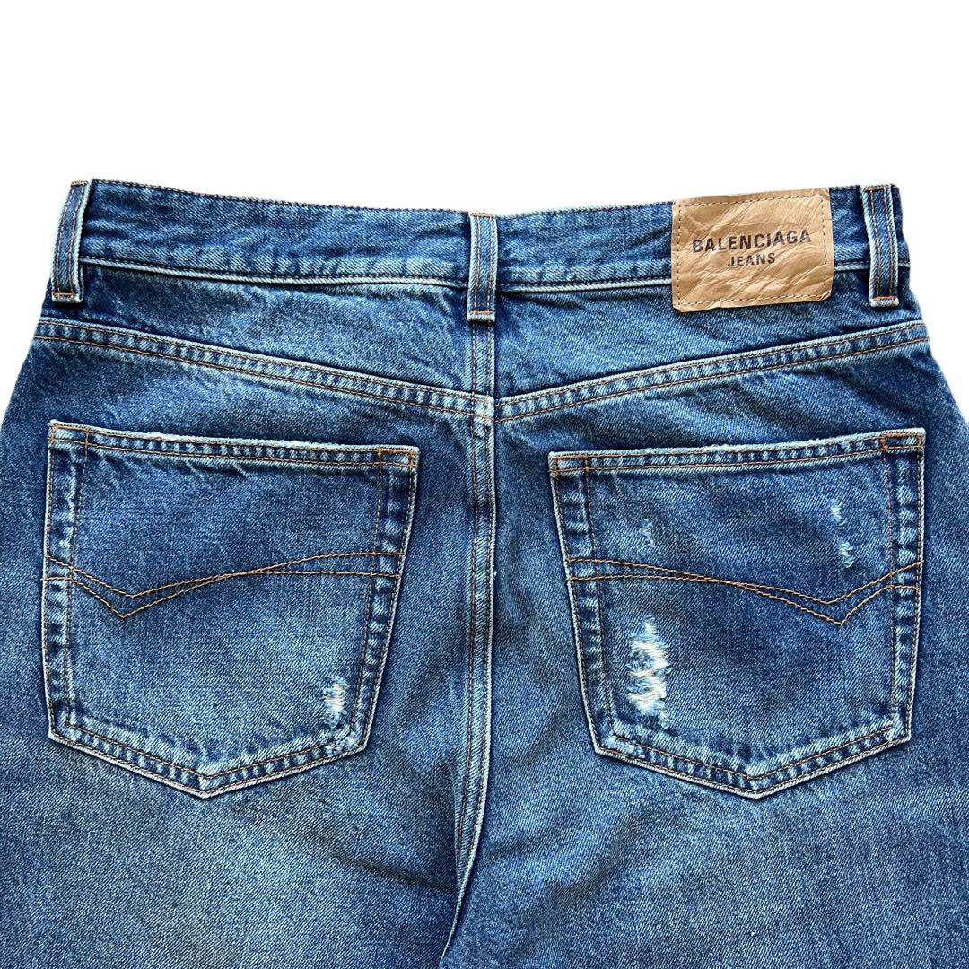 パンツ BALENCIAGA 23AW distressed baggy jeans