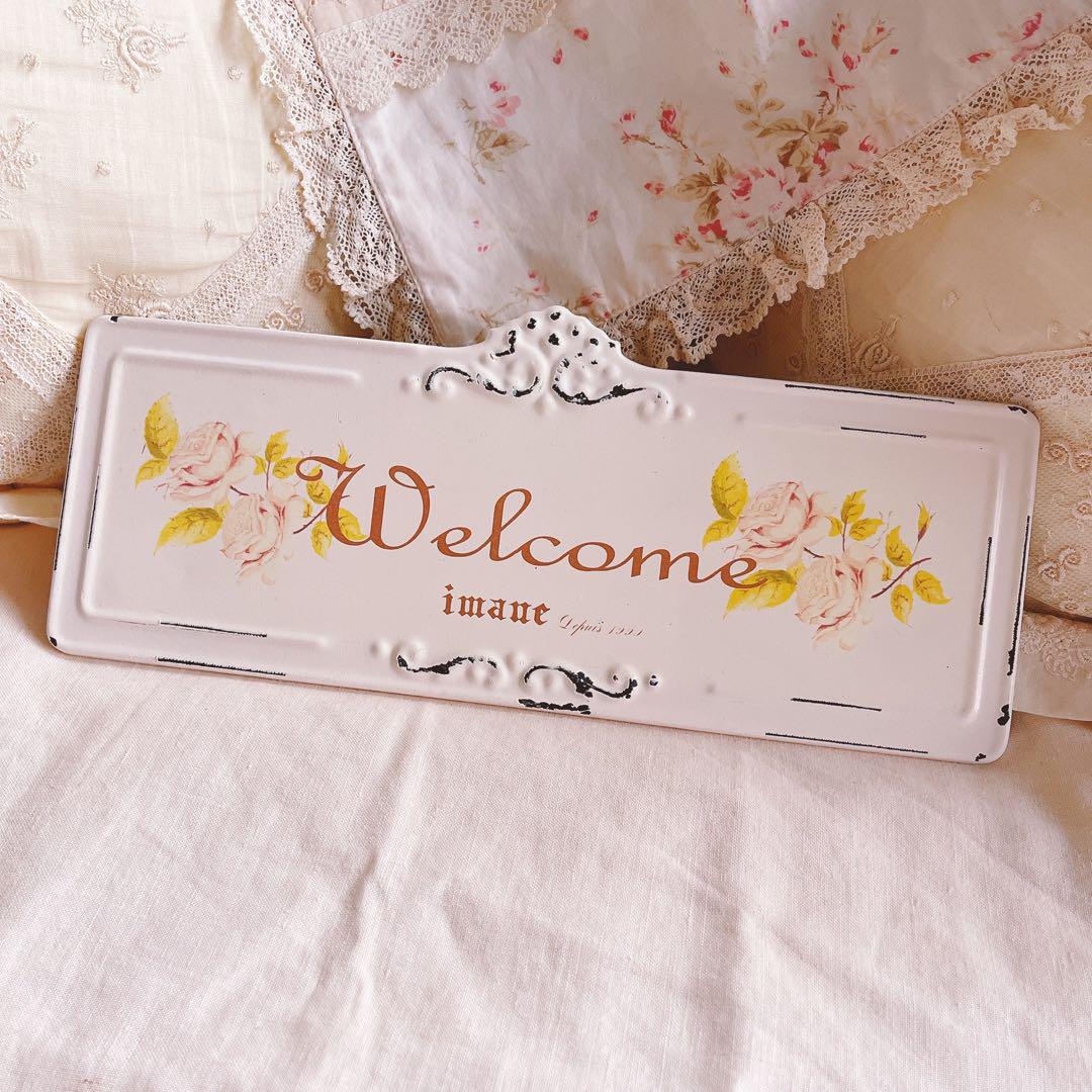 ♡イマン♡ダイアナローズWelcomeウェルカムボードマニーローズバスケット薔薇