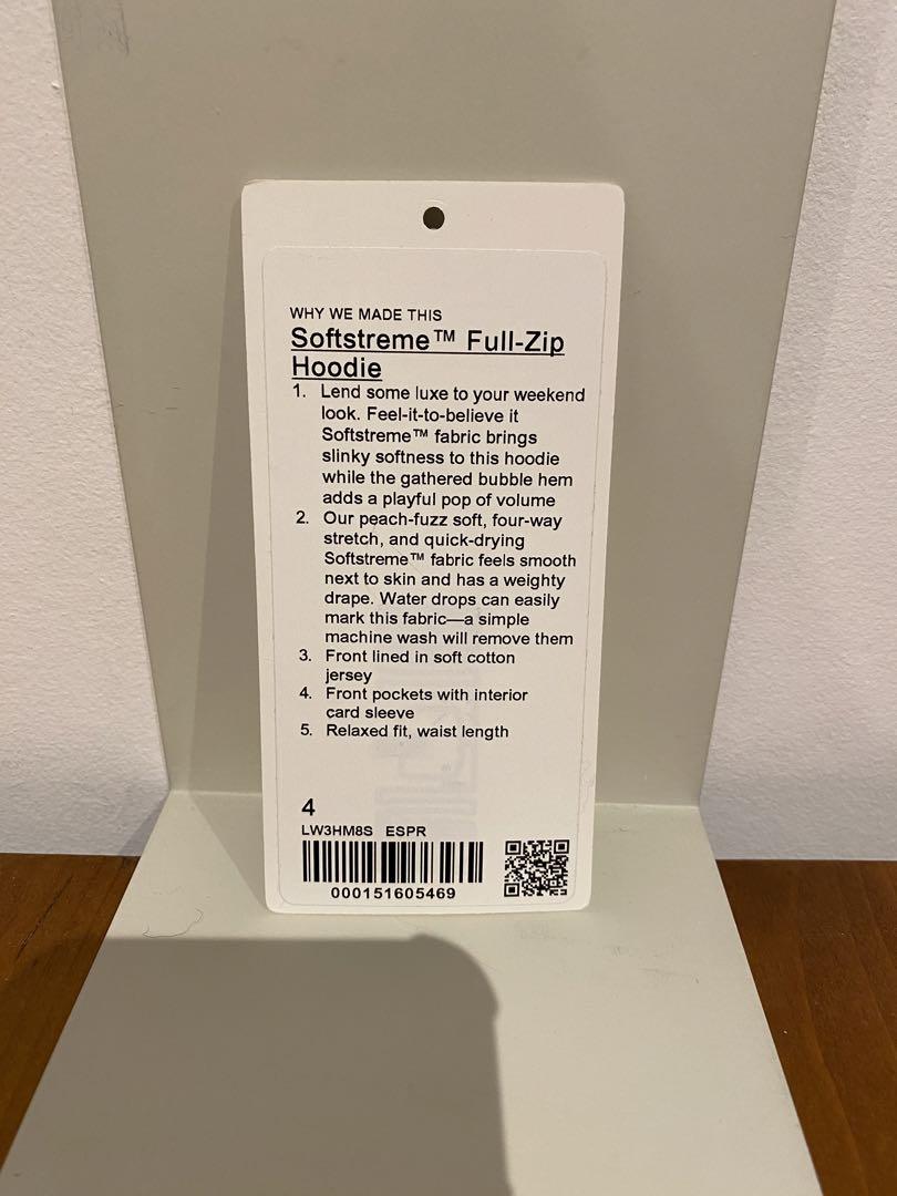 【新品・未使用】lululemon｜softstreme ｜フルジップフーディ
