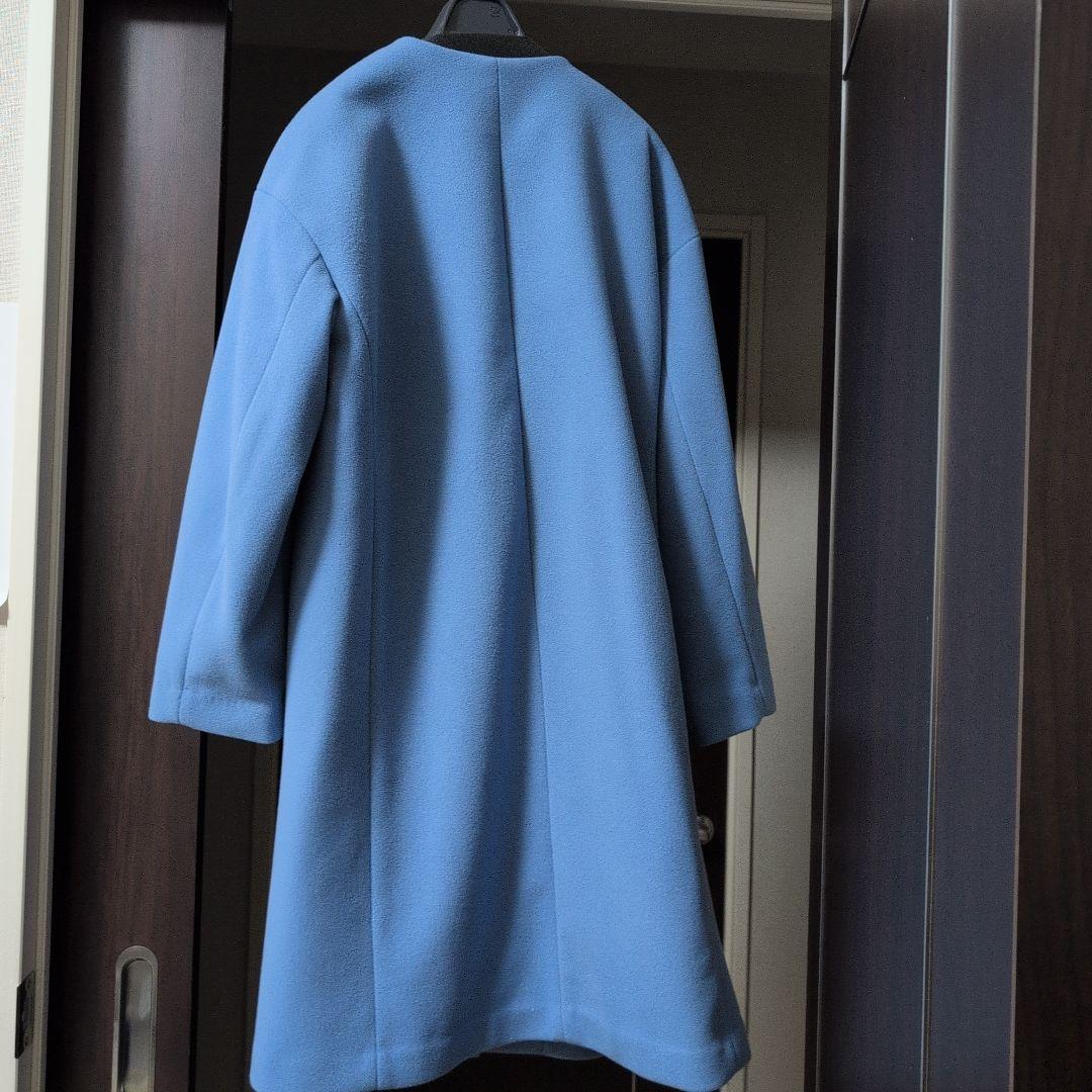 【新品未使用】ミッシェルクラン　ウールレットリバーコート　ブルー　Мサイズ