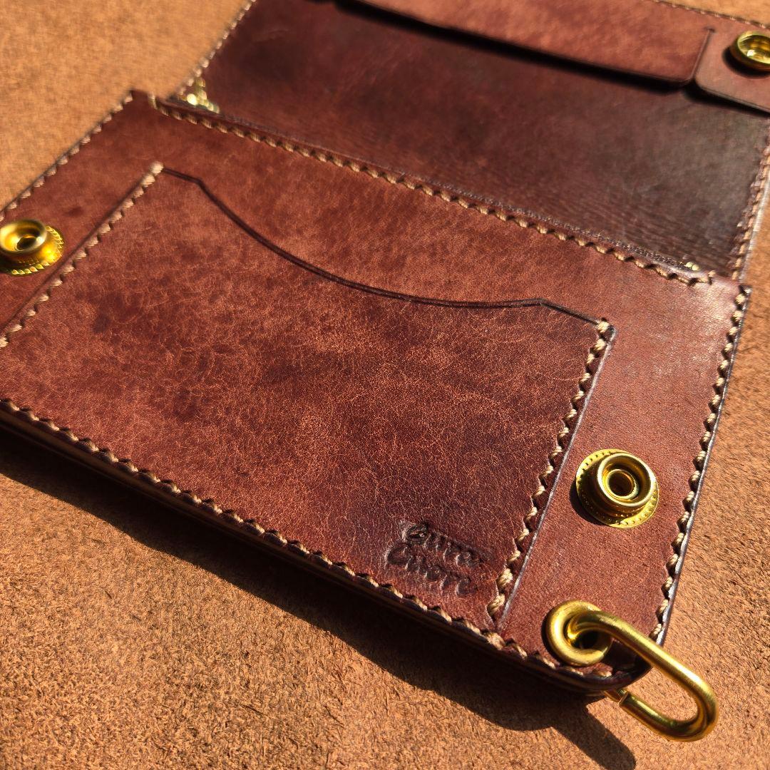 243ロング トラッカーウォレット イタリアンレザーMARGOT【ブラック