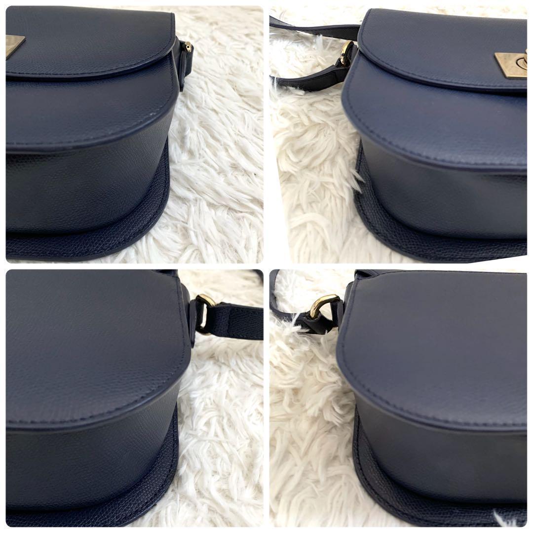 極美品✨フルラ 現行 ショルダーバッグ ターンロック レザー アーチロゴ 金具