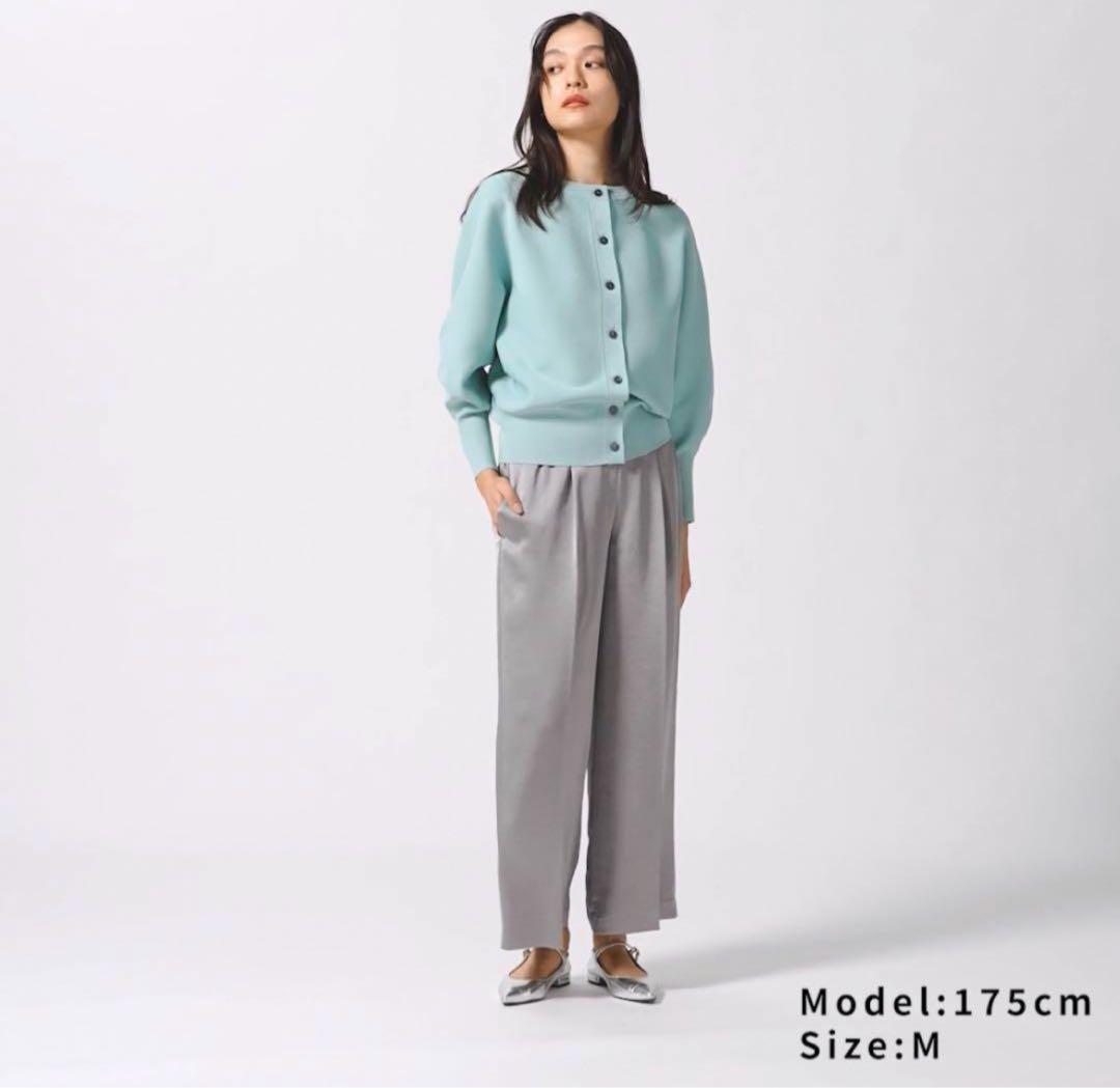 最愛 PLST ホールガーメントニット2WAY カーディガングリーン トップス