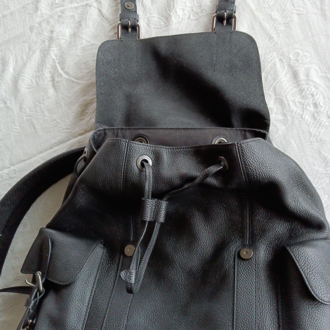 専用です【美品】COACH 黒 レザー バックパック