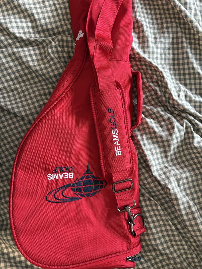 美品【BEAMS GOLF】クラブケース キャリーバッグ 赤 - メルカリ