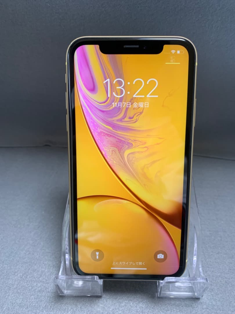 美品 国内版 SIMフリー iPhoneXr 64GB イエロー色