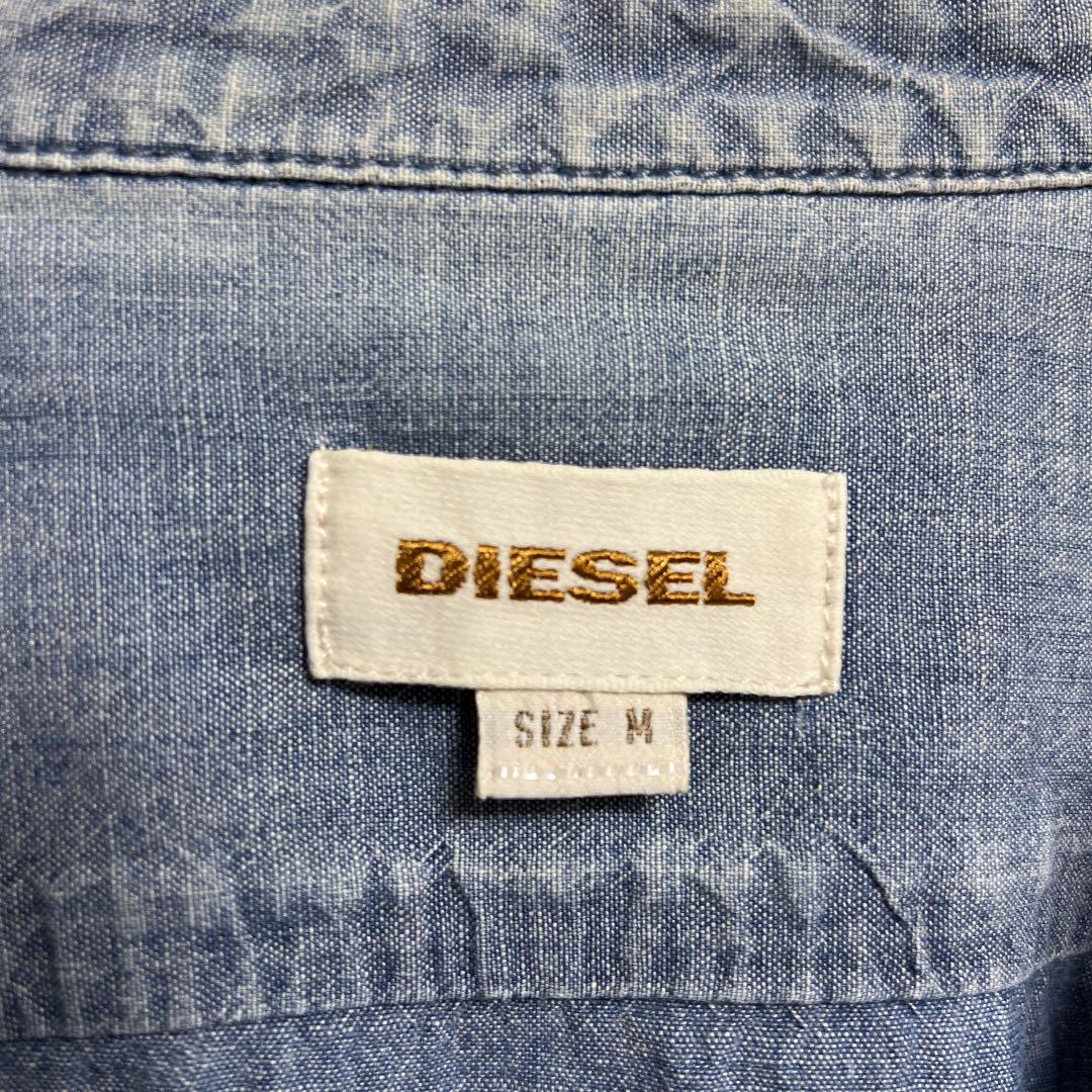 日本製新作 DIESEL デニムシャツ Mサイズ KgtyV-m44080878851 ヴィンテージ パッチロゴ 在庫大特価