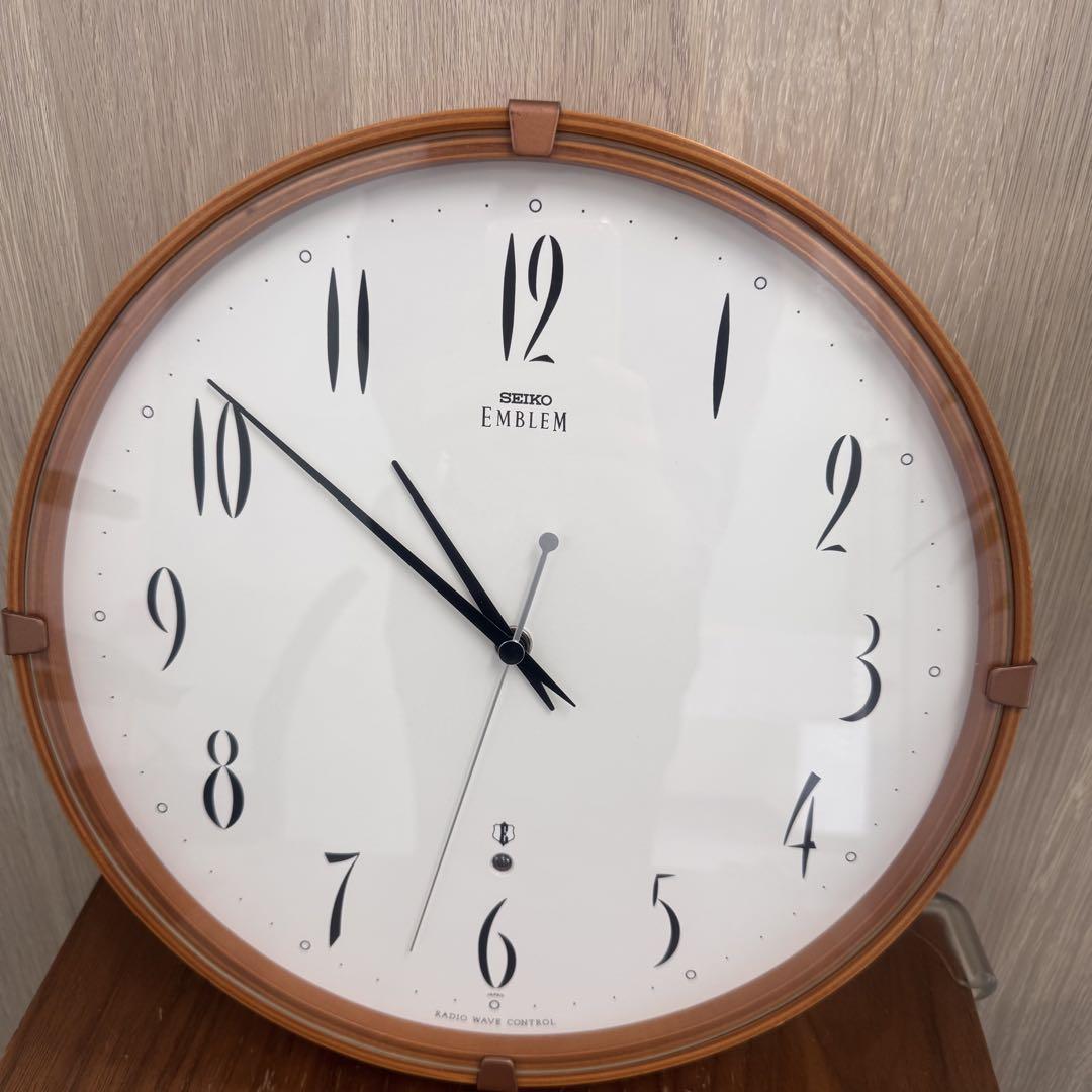 SEIKO EMBLEM  壁掛け時計 壁掛け時計 セイコー エンブレム 電波時計 木目 ナチュラル