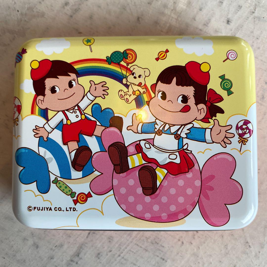 ペコちゃん 缶ケース 小物入れ 不二家 ペコちゃん 缶ケース 中身無し - メルカリ