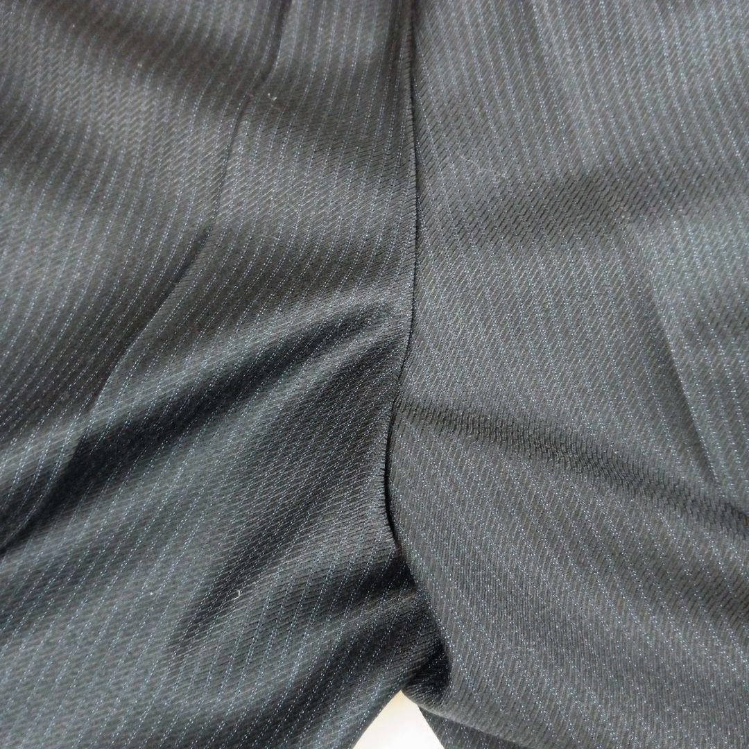 美品 バーバリー ロンドン スーツ セットアップ 総裏 羊毛 黒 ストライプ L