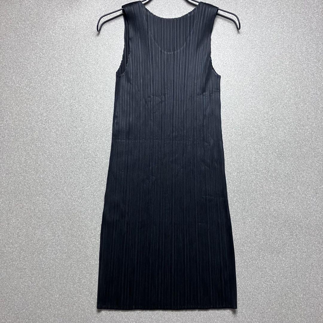 大好き PLEASE PLEATS 美品 XL ノースリーブ ブラック ワンピース トップス