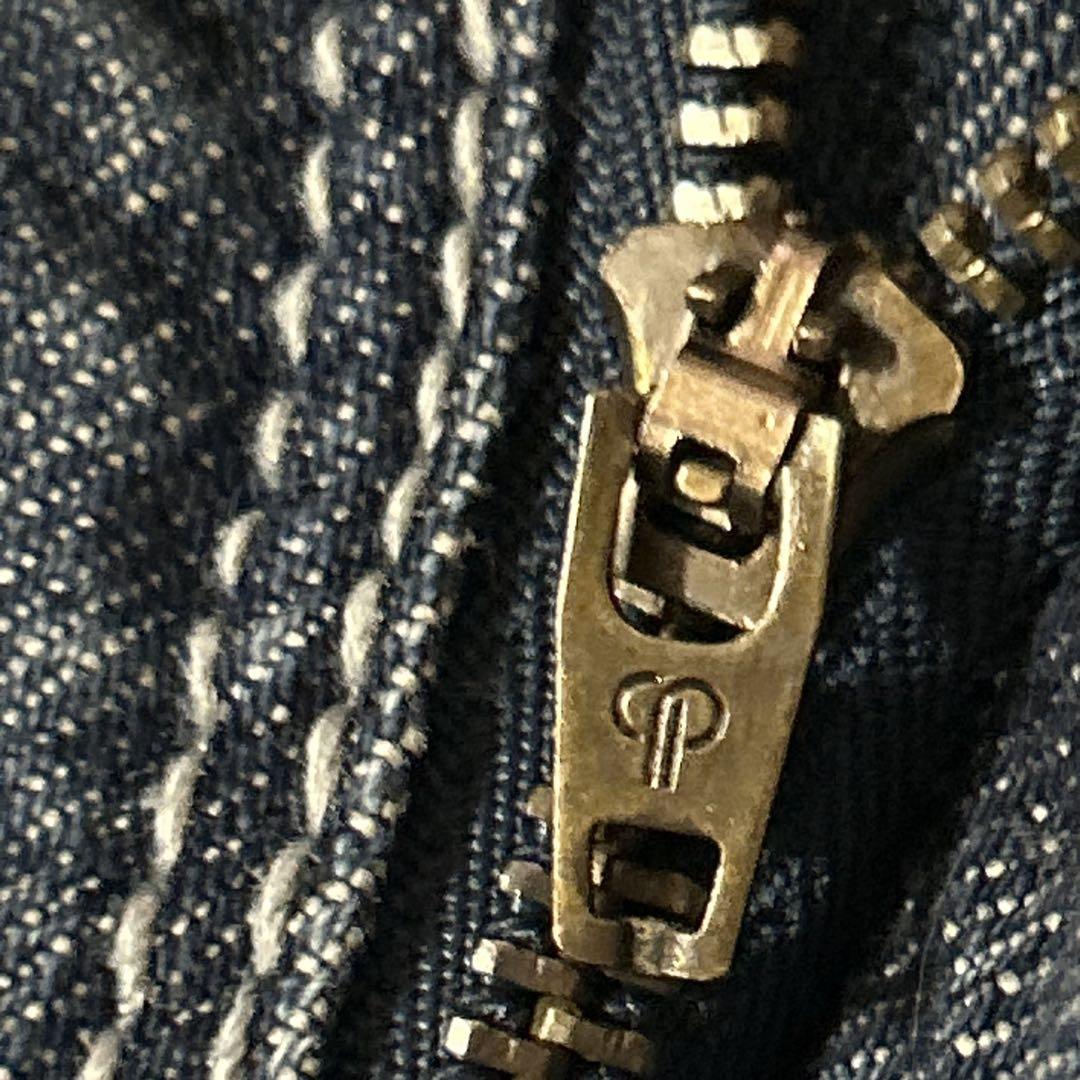 B50【W42】【00s】超極太 pelle pelle デニムパンツ レザー