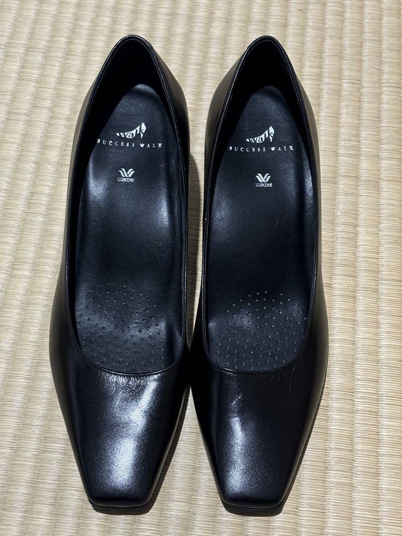 【美品】サクセスウォーク SUCCESS WALK 黒 スクエアトゥ パンプス