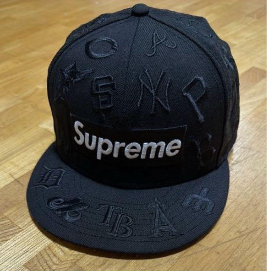 Supreme ブラック ベースボールキャップ 7 5 8 60.6cmSUPREME