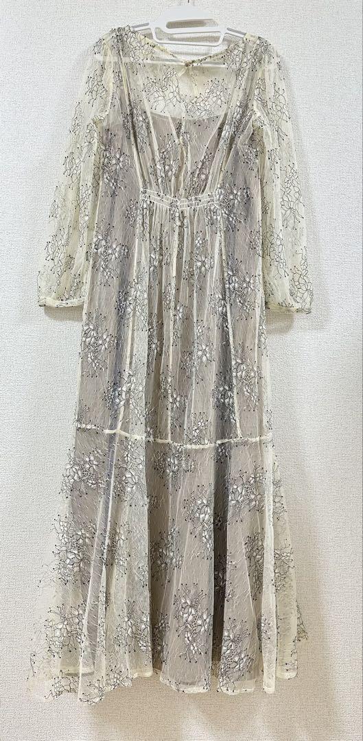 nairo レディシルエットレースドレス