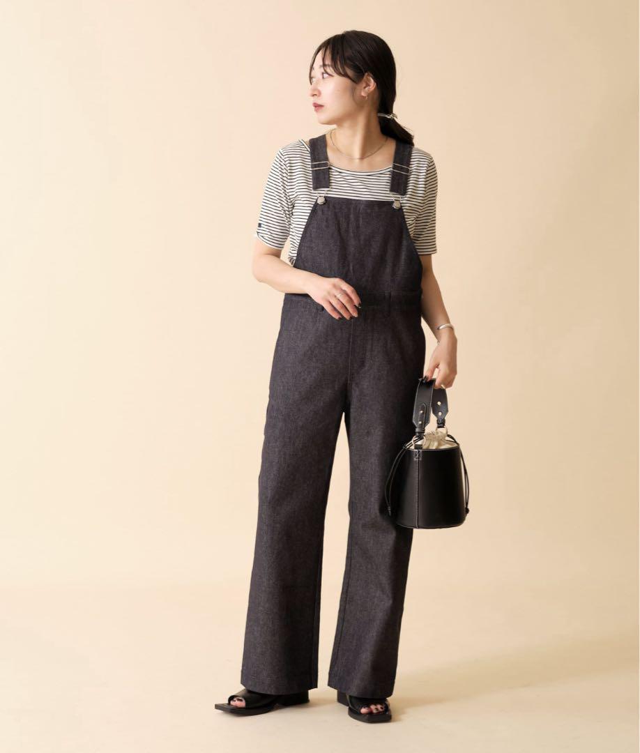 【mline】シンプルデニムサロペット