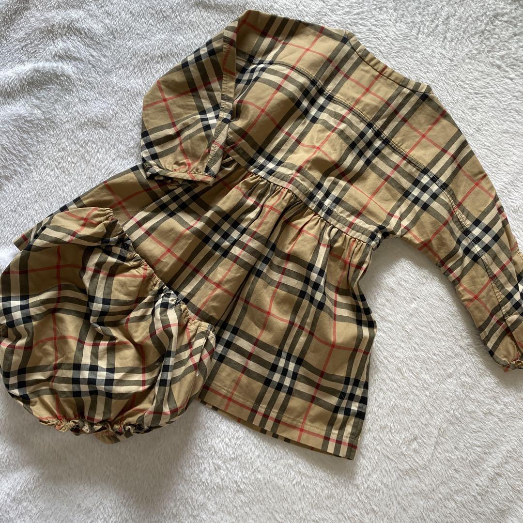 BURBERRY チェック柄ワンピース、オムツカバーセット【12M】