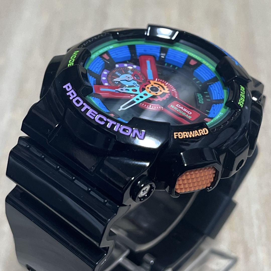 【外装新品に交換済】G-SHOCK GA-110MC-1AJFクレイジーカラーズ
