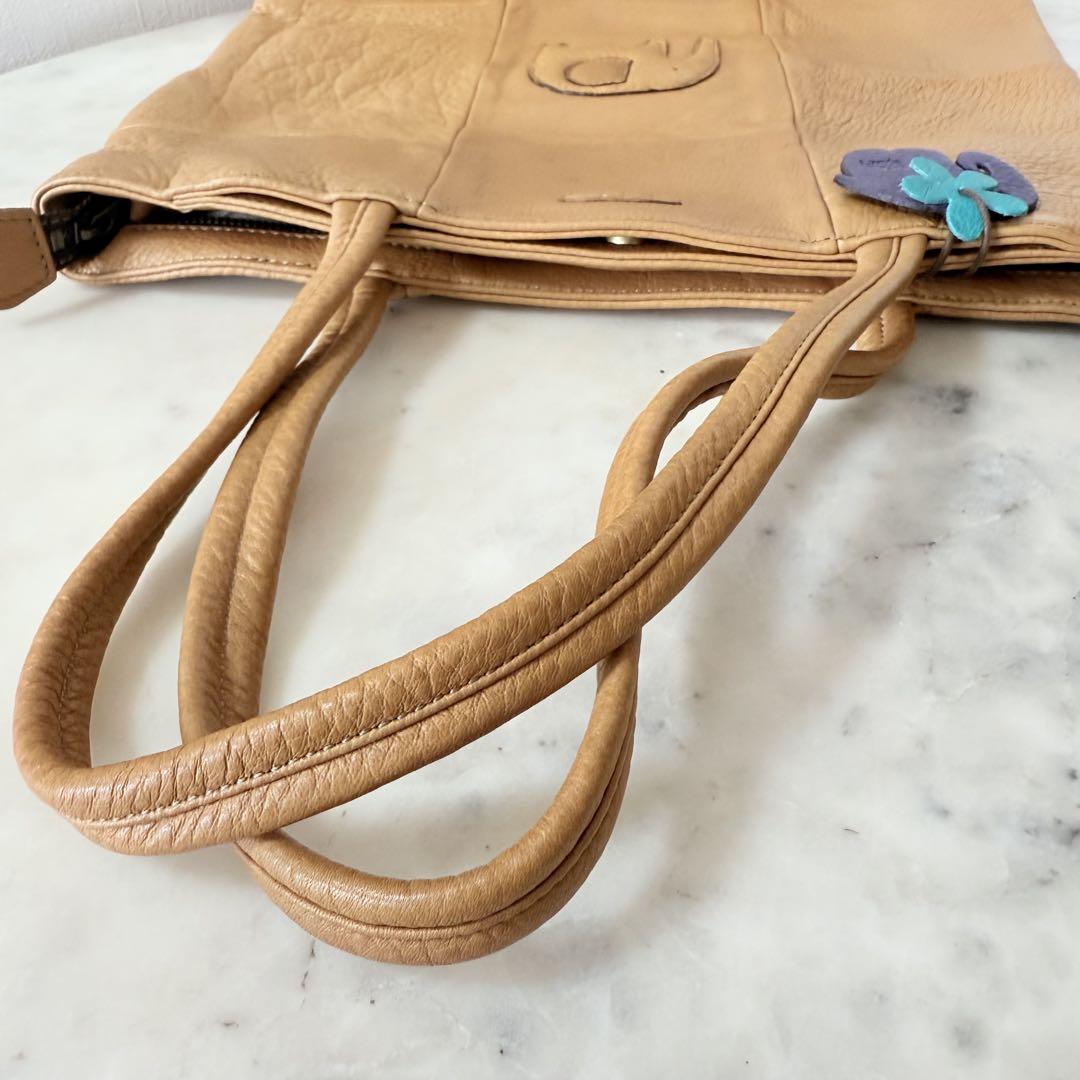 希少⭐︎IBIZA イビザイビサトートバッグブラウン像シボ革レザー