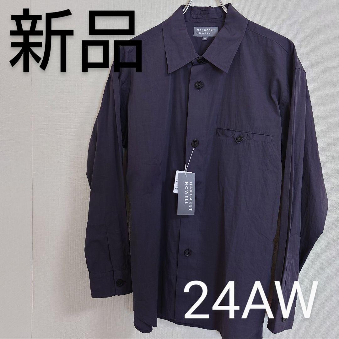 【新品】マーガレットハウエル　コットンシャツ 24AW グレー　M