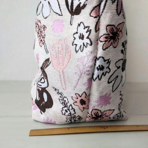 新品　ムーミン　ゴブラン織り　ランチバッグ　トートバッグ　花と遊ぶ ミイ