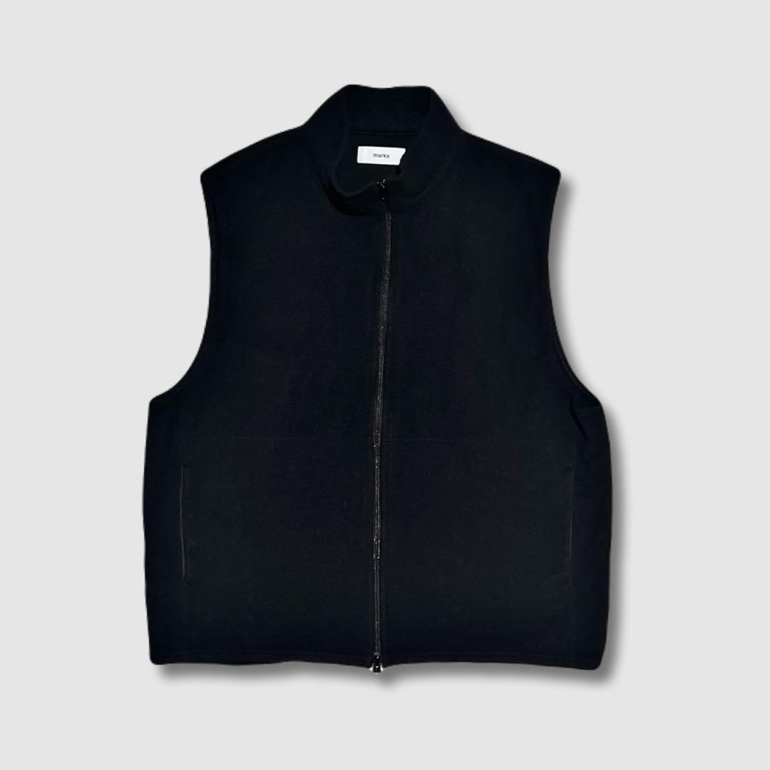 MARKA マーカ 23aw ジップアップ ベスト ウールシルク ブラック 3 MARKA マーカ 23aw ジップアップ ベスト ウールシルク ブラック 3