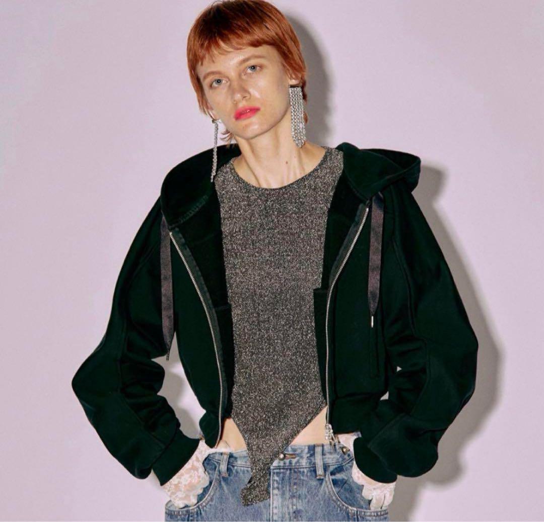 トップス MAISON SPECIAL Front Zip Short Hoodie