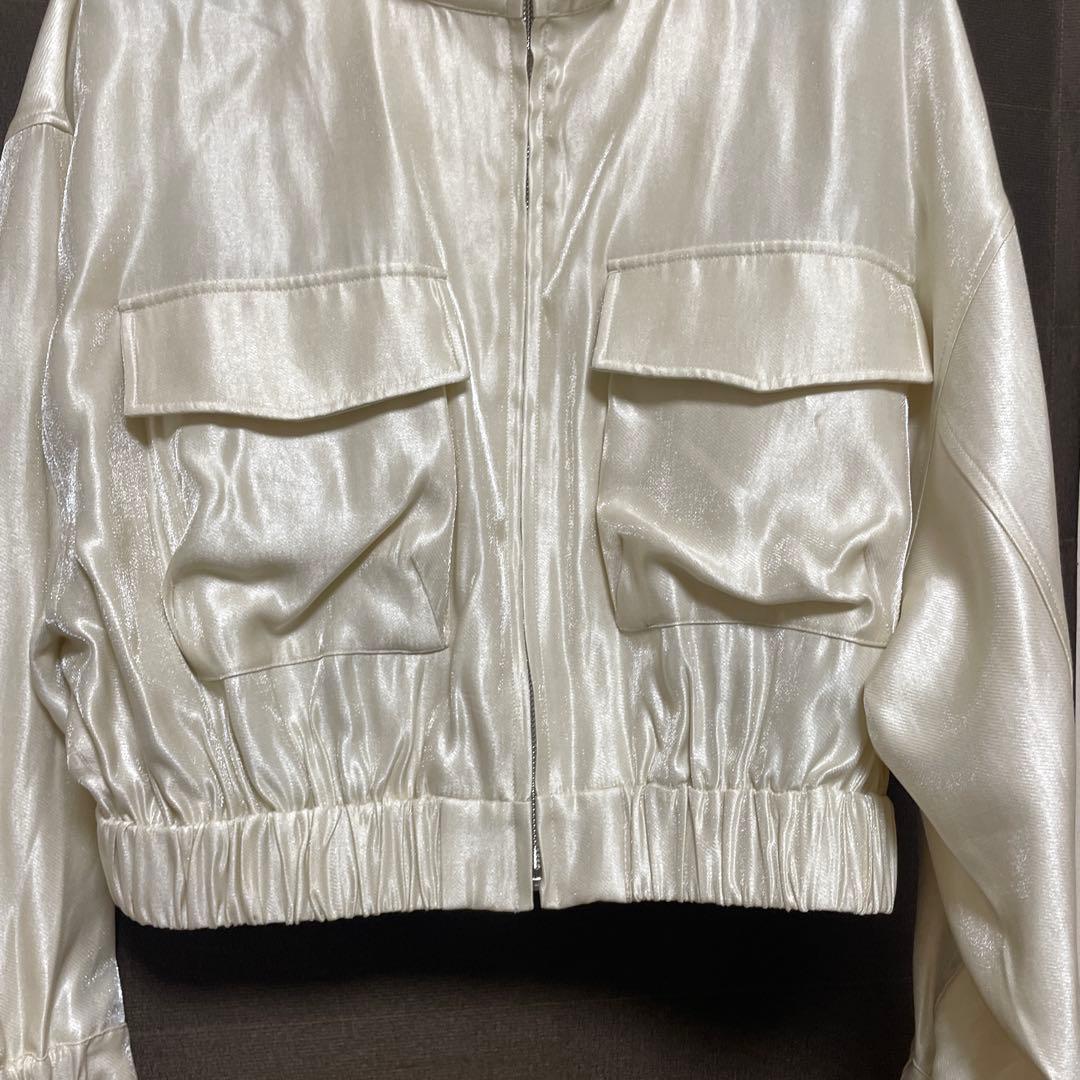 アイボリー クロップドジャケット