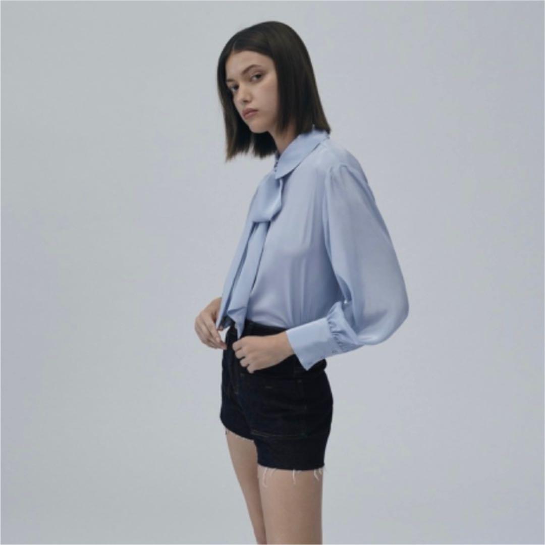 タグ付き・新品】ZARA リボン サテン ブラウス - メルカリ