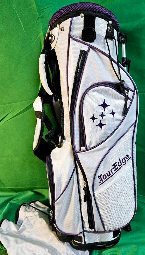 送料無料/超美品 Tour Edge 高級スタンドキャディーバッグwhite