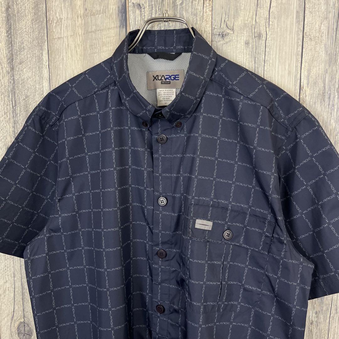 XLARGE エクストララージ 半袖 ボタンダウン ドレス チェック シャツ M
